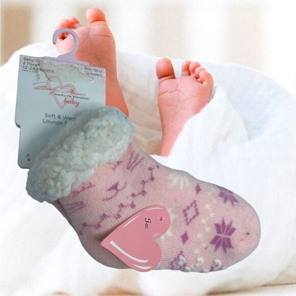 Marilyn Monroe l Baby l Pink Non-skid l Gripper Socks l 12-24 months l NWT l - Picture 1 of 9